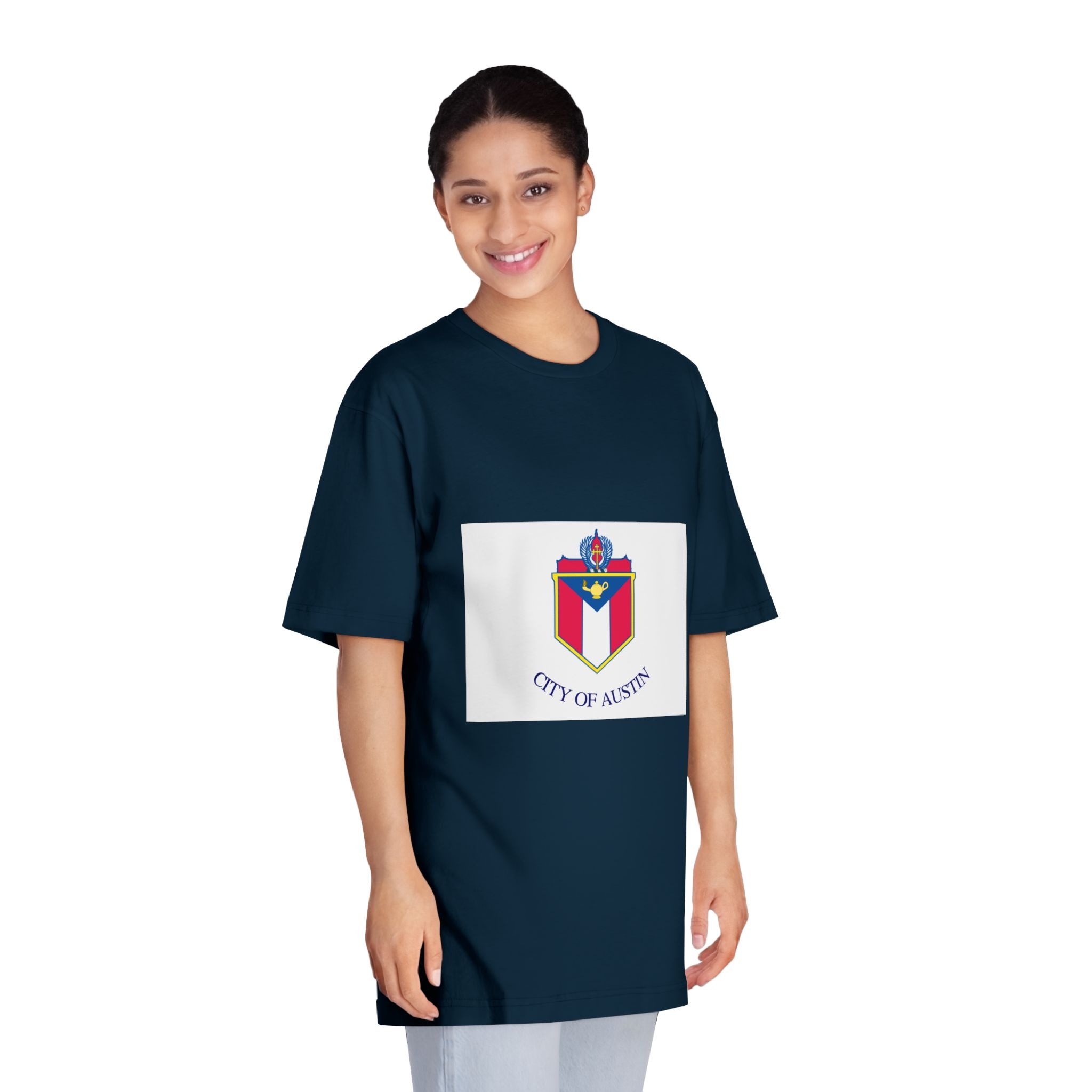 Flag of Austin, Texas Unisex Classic Crewneck T Shirt - Image 19
