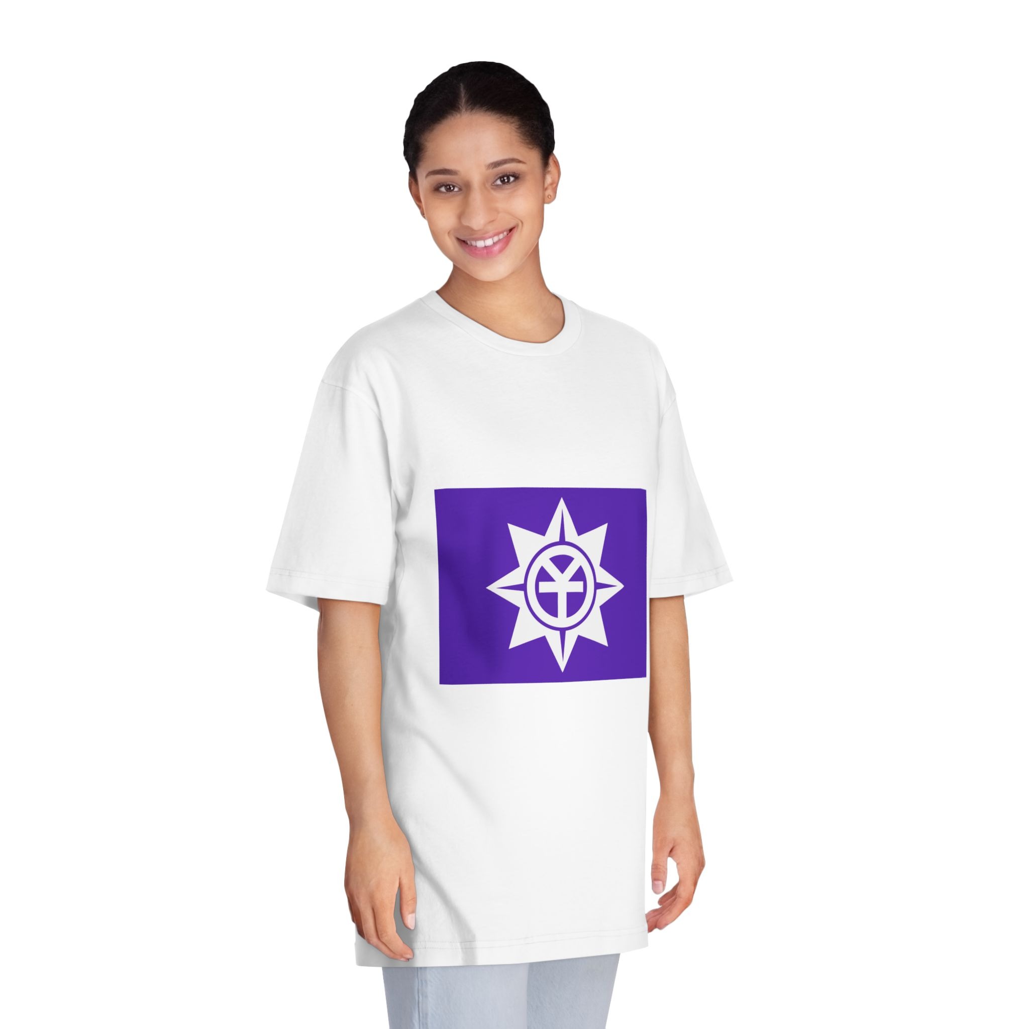 Flag of Okayama Okayama Unisex Classic Crewneck T Shirt - Image 3
