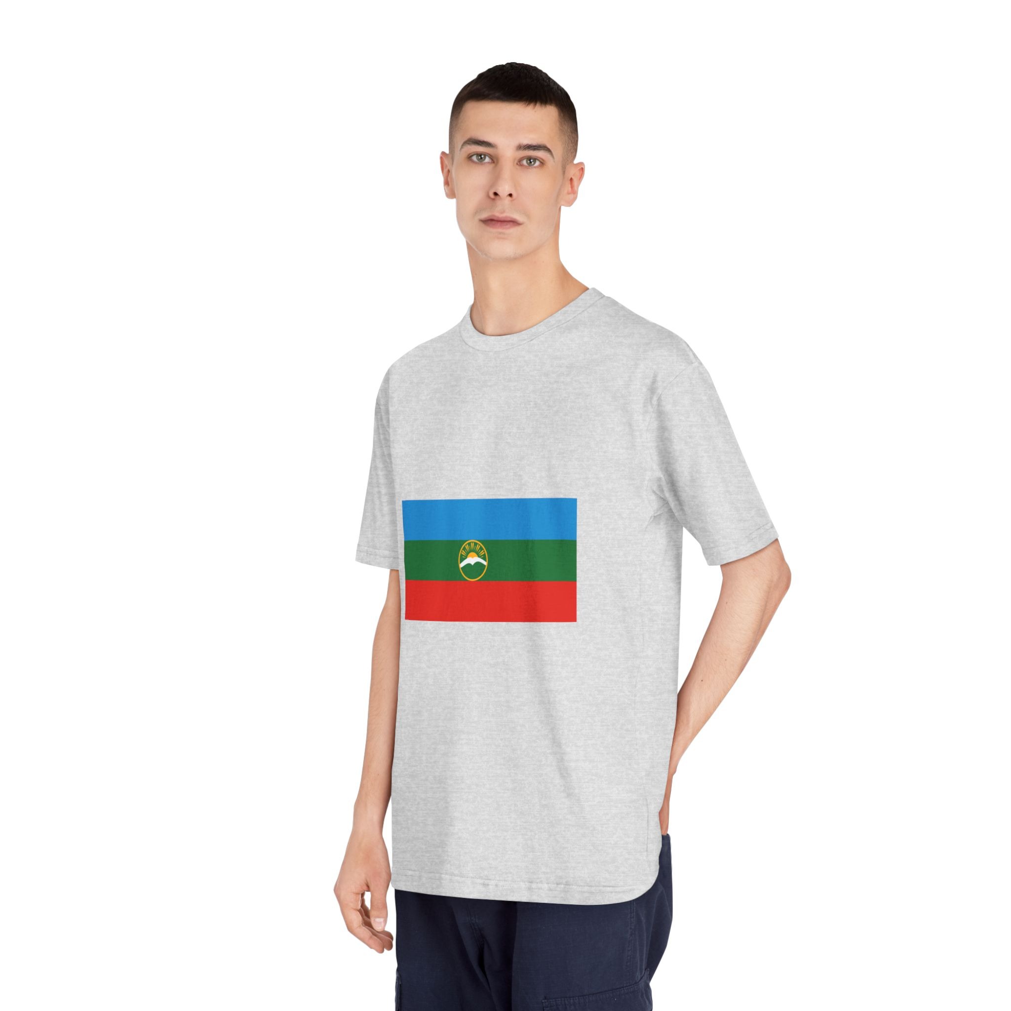 Flag of Karachay Cherkessia Unisex Classic Crewneck T Shirt - Image 16