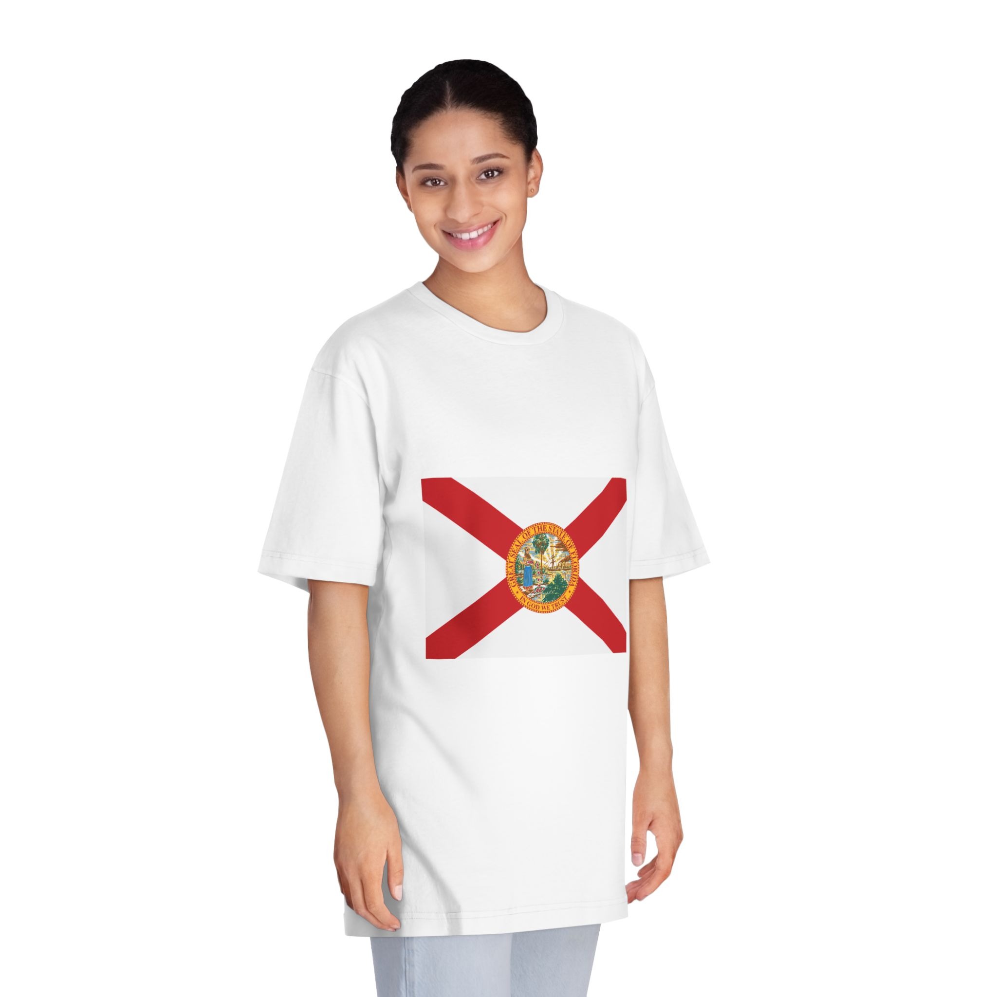 Flag of Florida Unisex Classic Crewneck T Shirt - Image 3