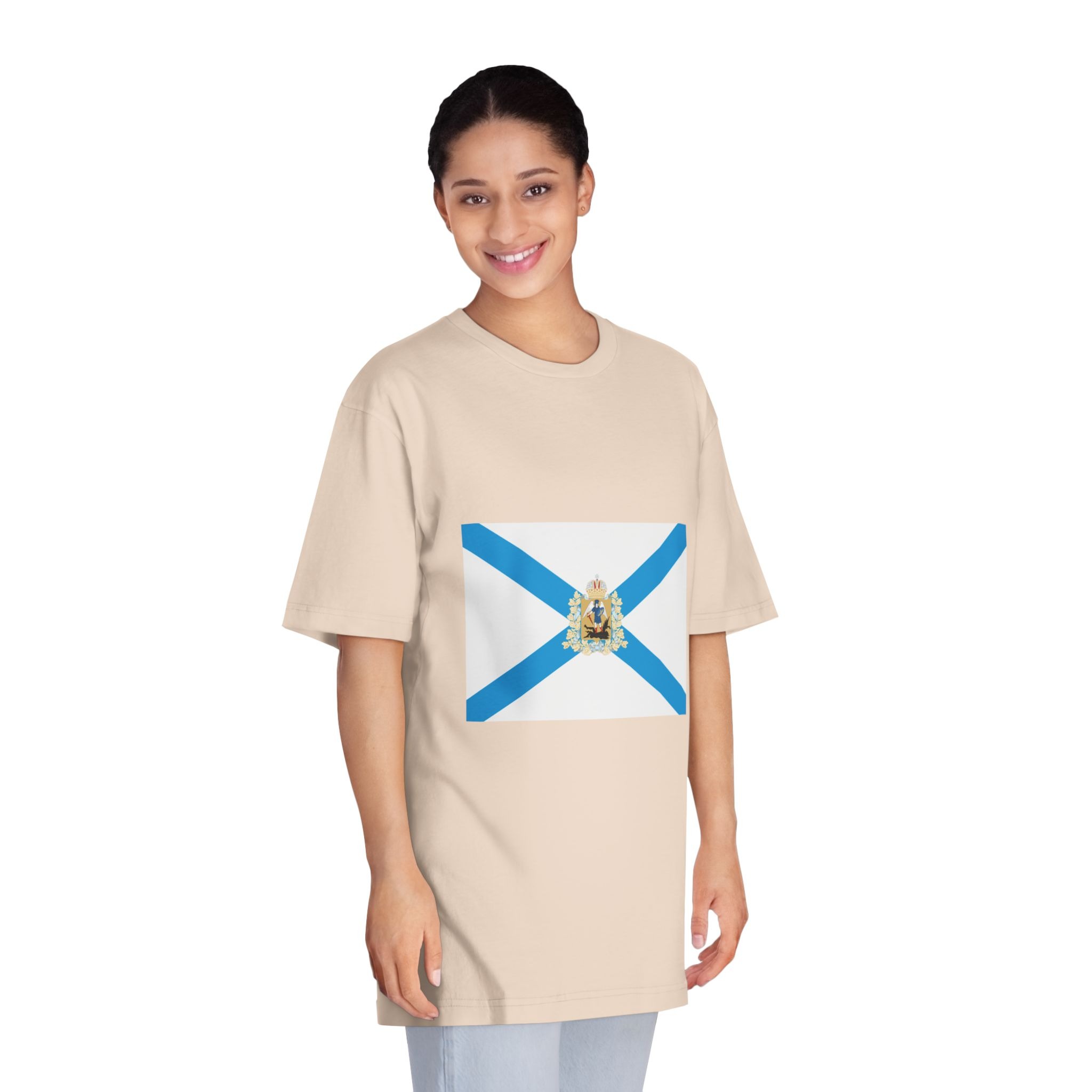 Flag of Arkhangelsk Oblast Unisex Classic Crewneck T Shirt - Image 11