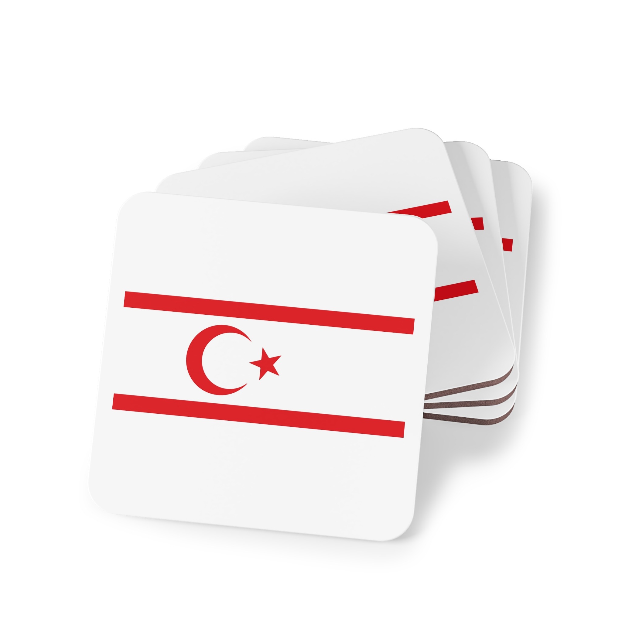 North Cyprus Flag Coasters - Image 7