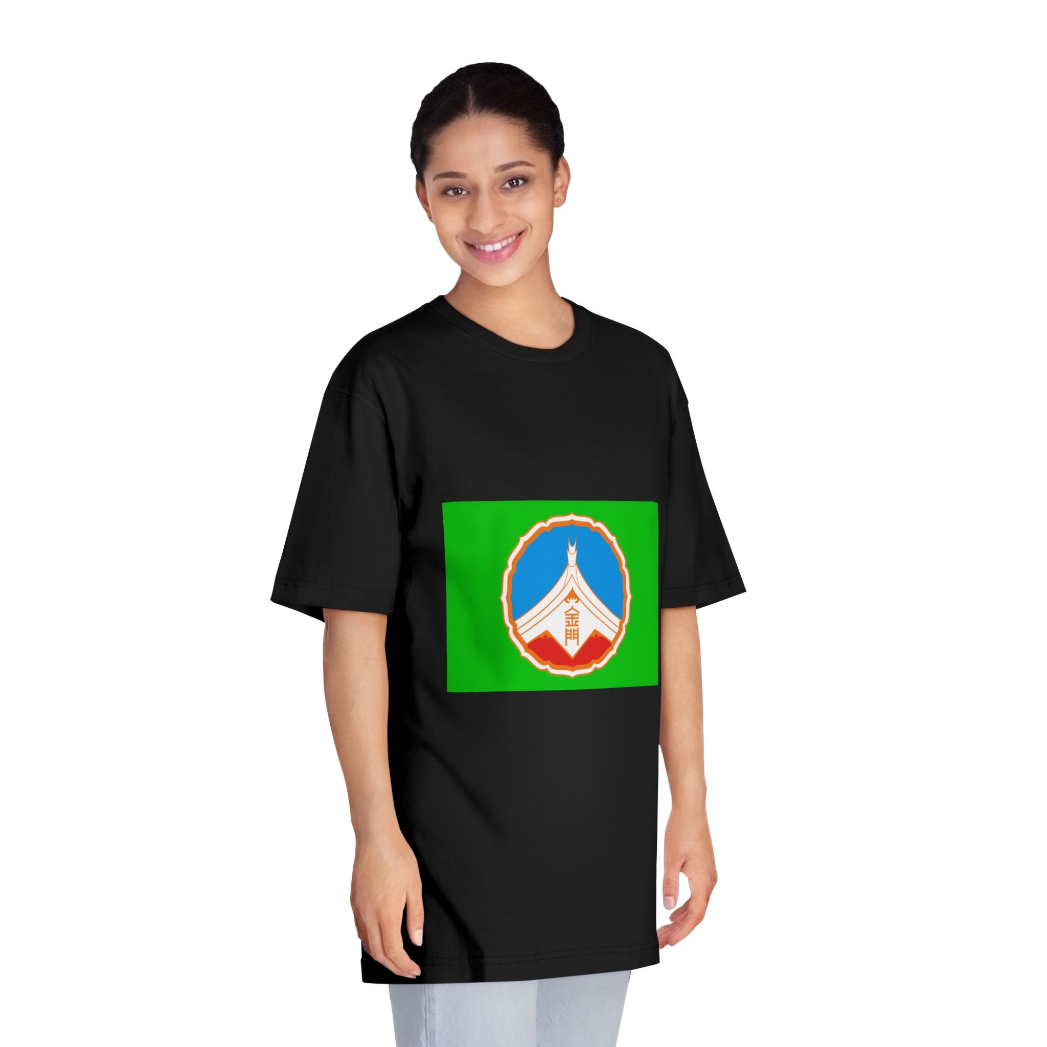 Flag of Kinmen County Unisex Classic Crewneck T Shirt - Image 7