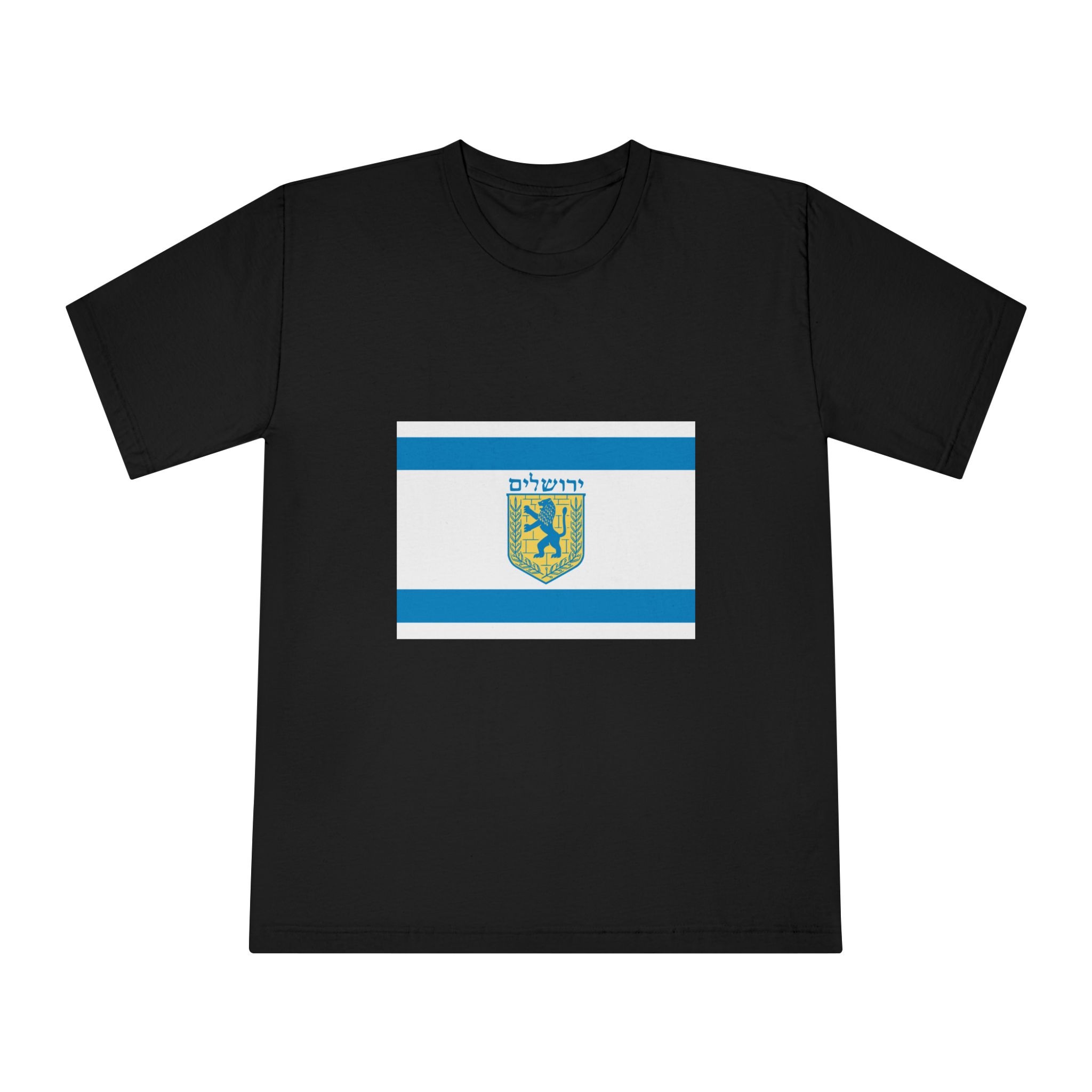 Flag of Jerusalem Unisex Classic Crewneck T Shirt - Image 5