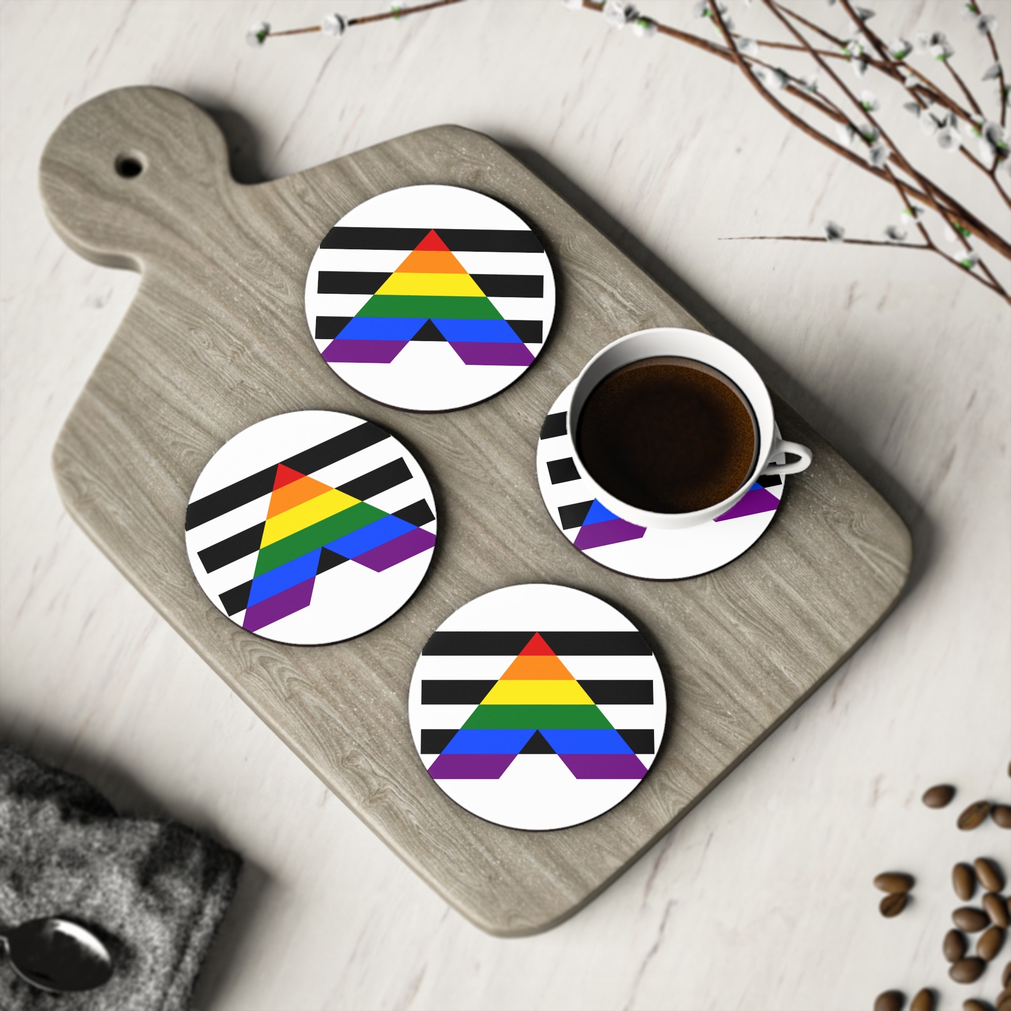 Straight Ally Flag Coasters - Image 4