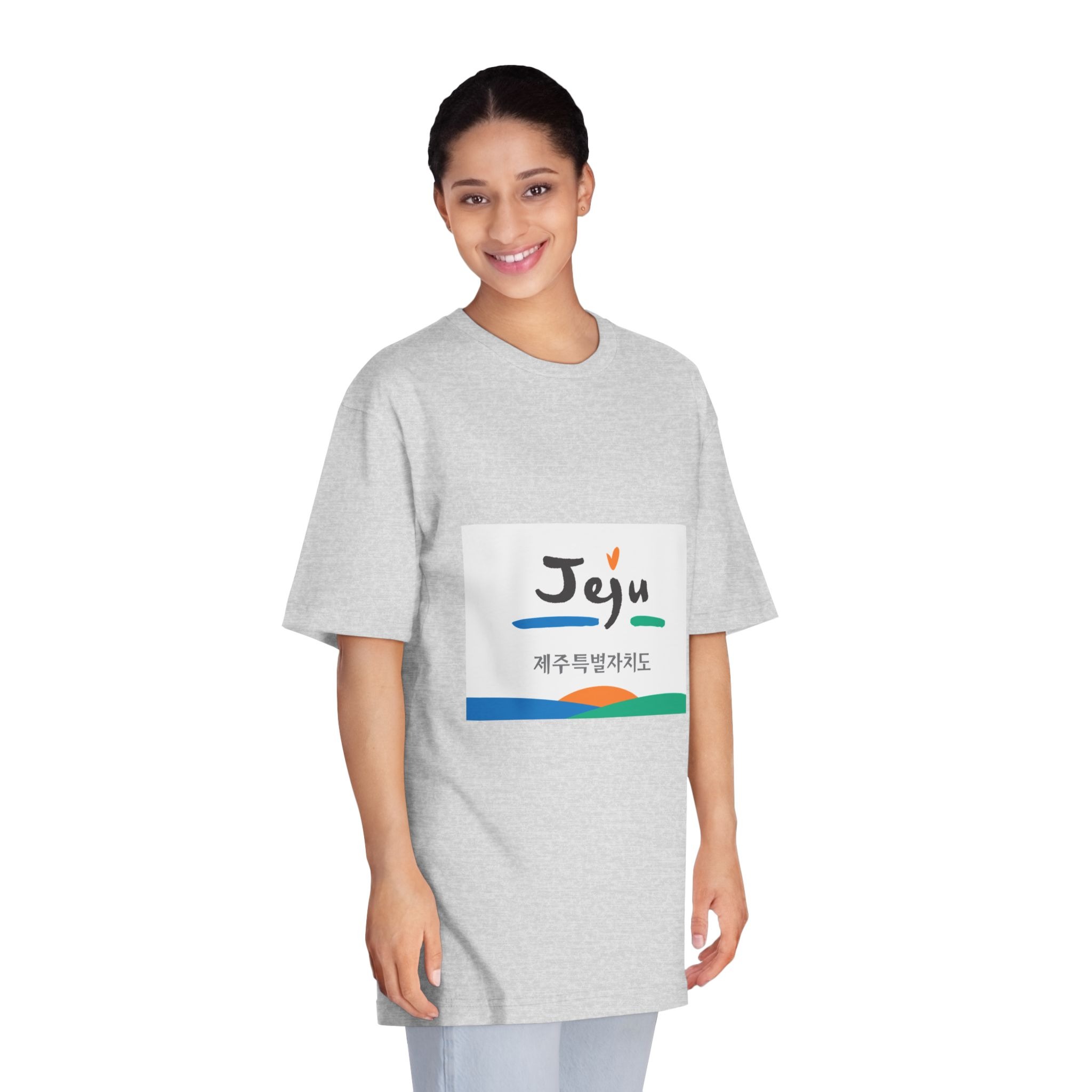 Flag of Jeju Province Unisex Classic Crewneck T Shirt - Image 15