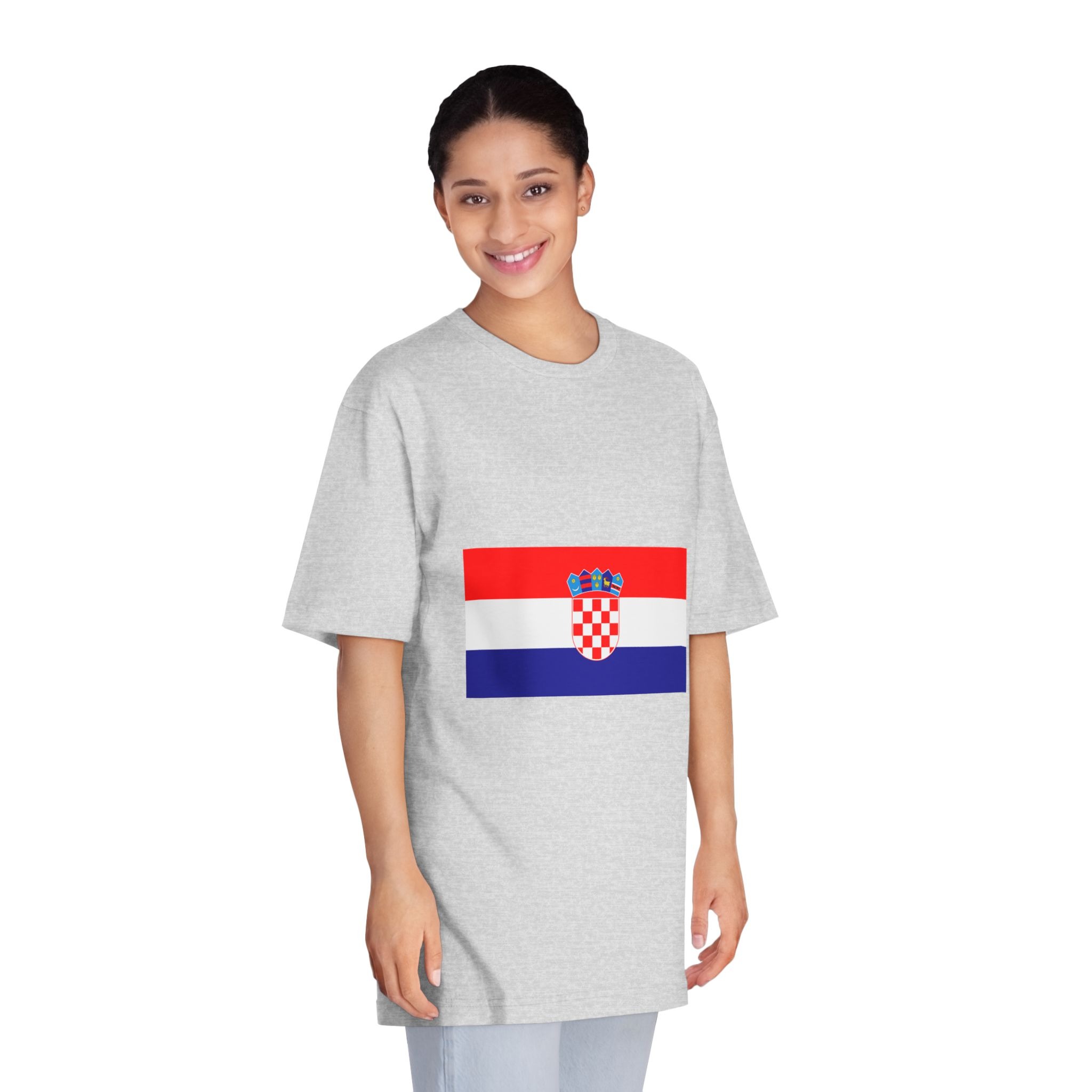 Flag of Croatia Unisex Classic Crewneck T Shirt - Image 15