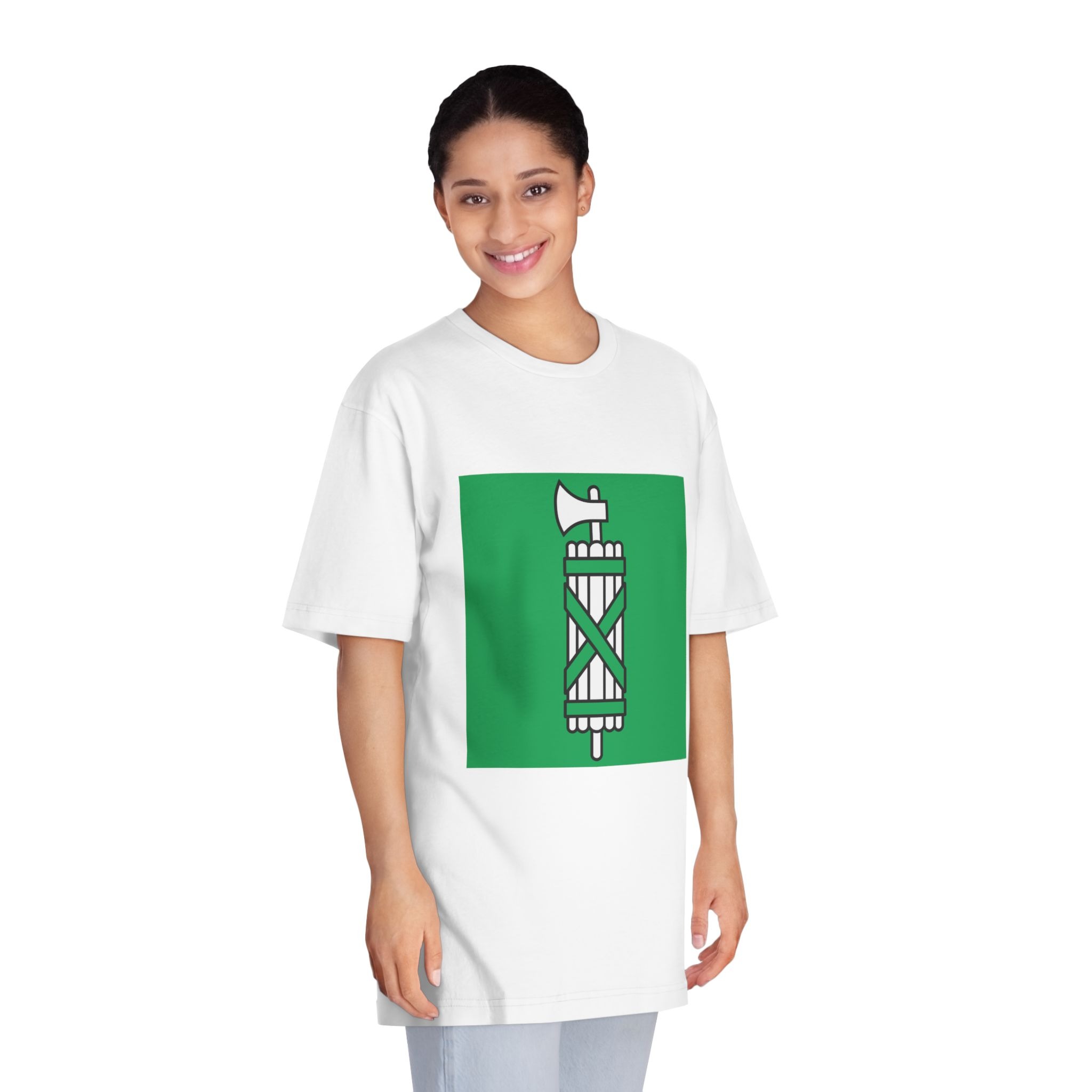 Flag of Canton of Sankt Gallen Unisex Classic Crewneck T Shirt - Image 3