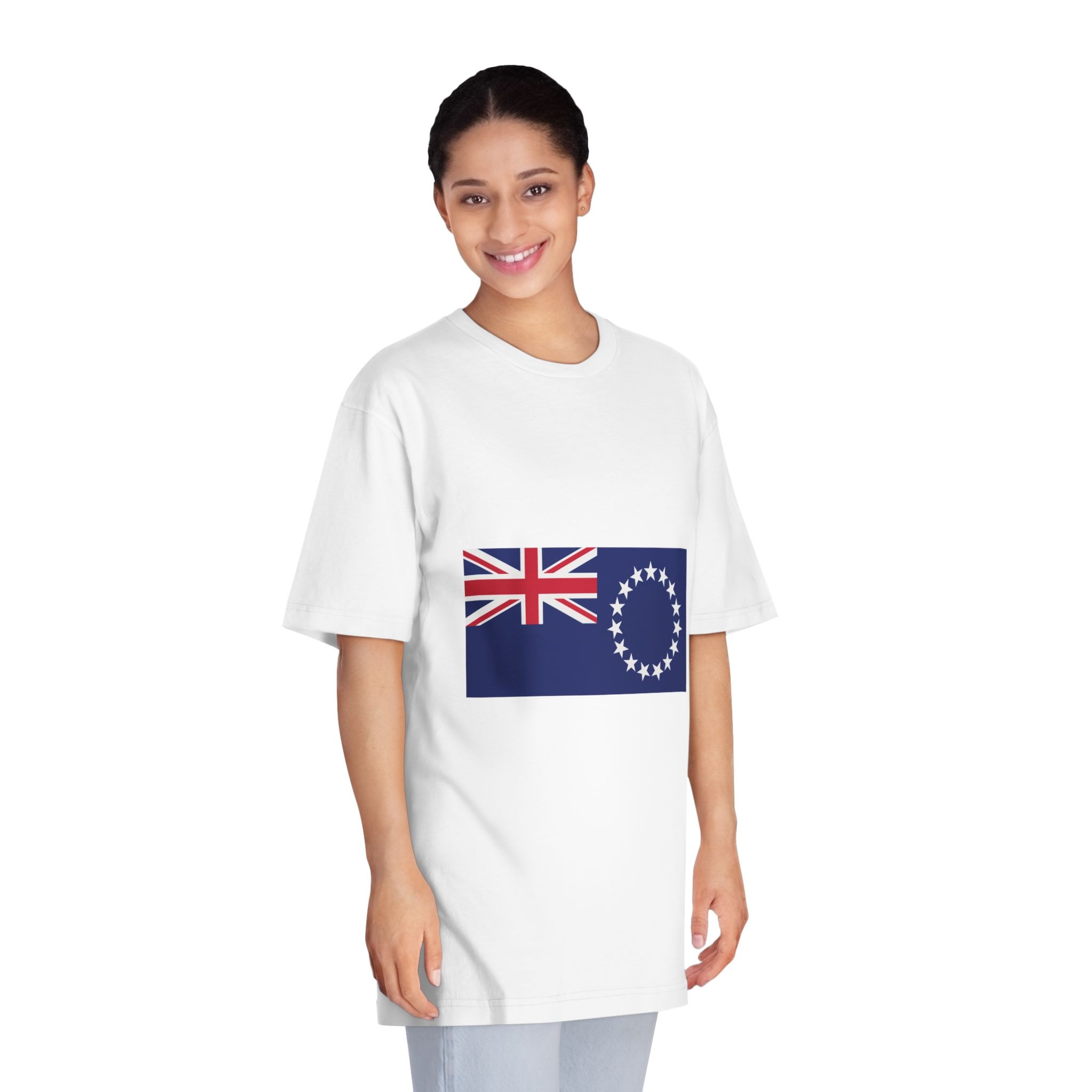 Cook Islands Flag Unisex Classic Crewneck T Shirt - Image 3