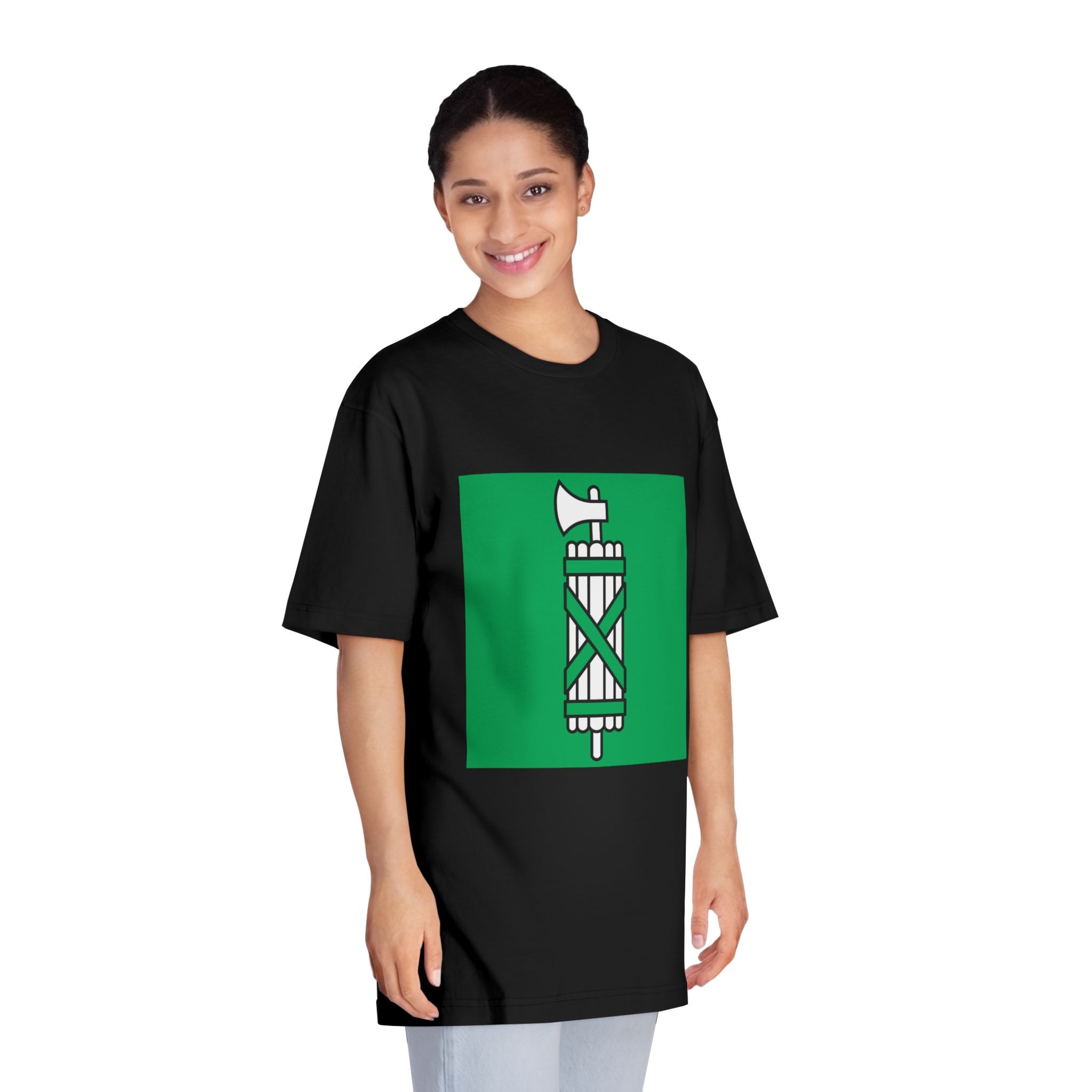 Flag of Canton of Sankt Gallen Unisex Classic Crewneck T Shirt - Image 7