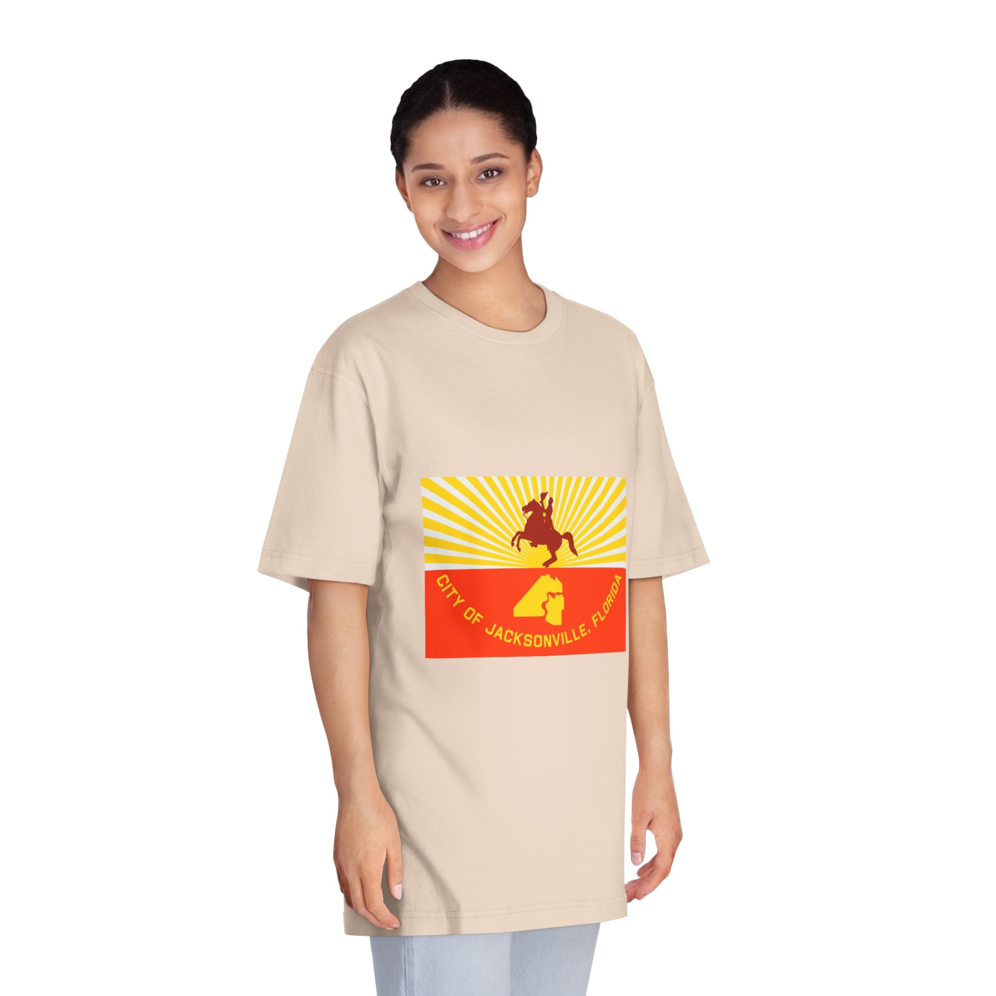 Flag of Jacksonville Florida Unisex Classic Crewneck T Shirt - Image 11