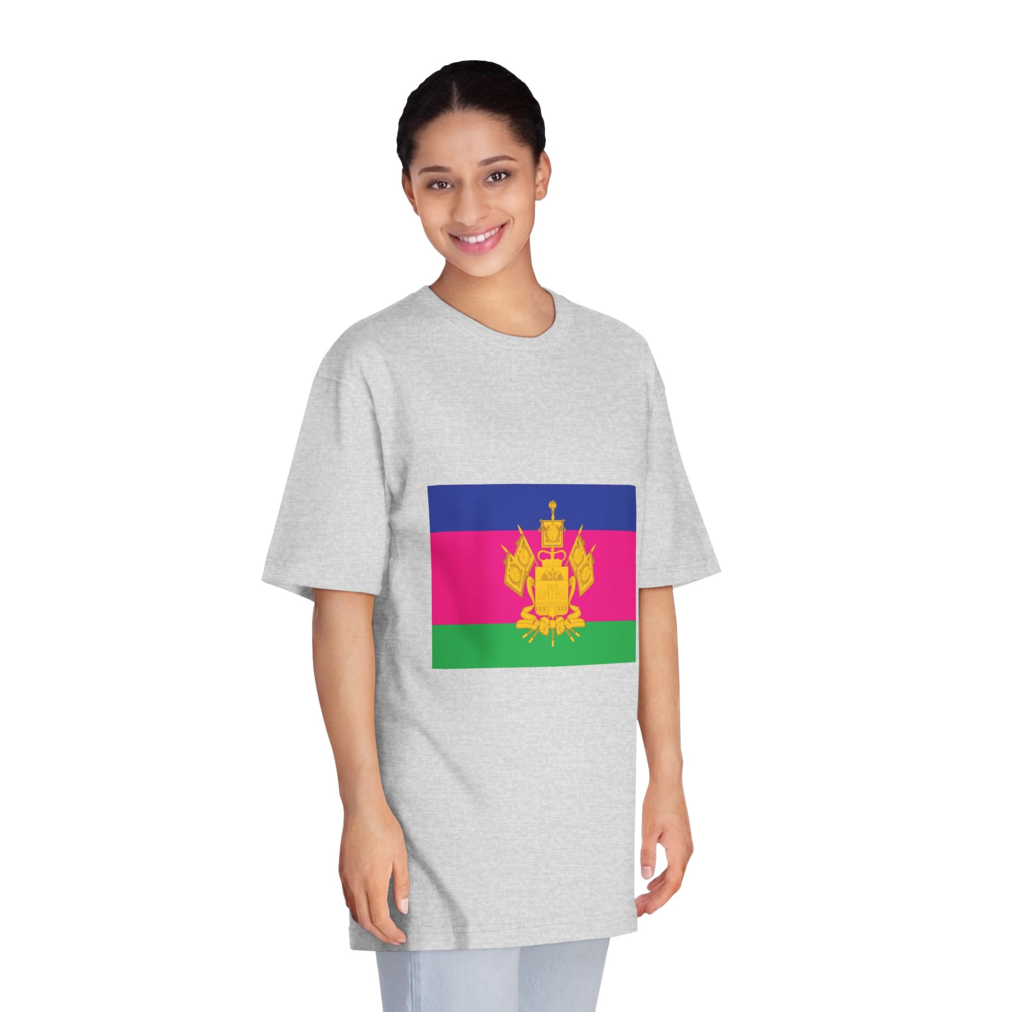 Flag of Krasnodar Krai Unisex Classic Crewneck T Shirt - Image 15